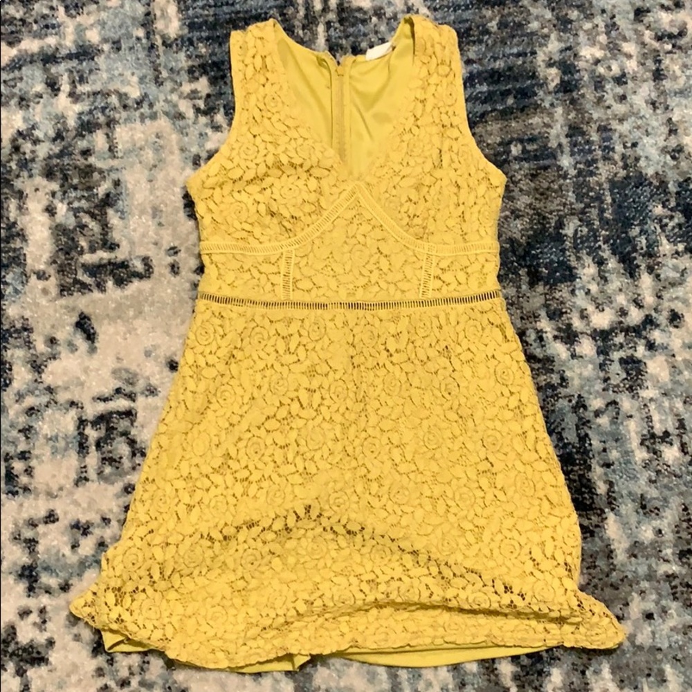 Yellow mini dress